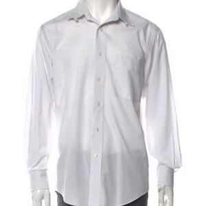 WHITE YVES SAINT LAURENT DRESS SHIRT MEN